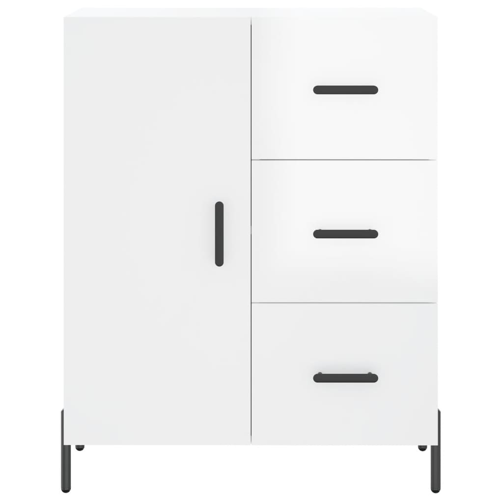 Buffet Blanc brillant 69,5x34x90 cm Bois d'ingénierie - XIOS