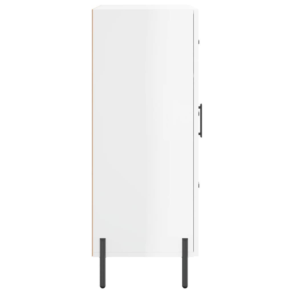 Buffet Blanc brillant 69,5x34x90 cm Bois d'ingénierie - XIOS