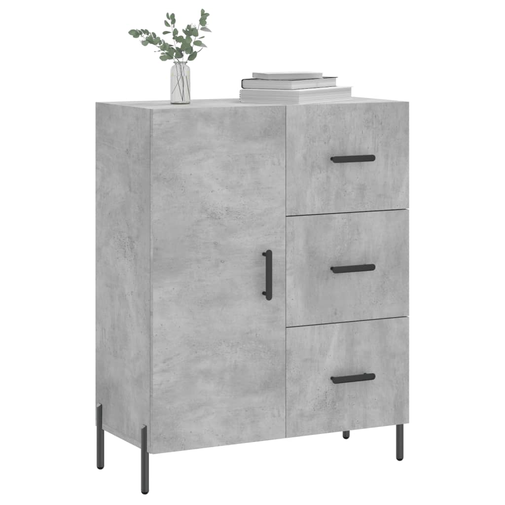 Buffet gris béton 69,5x34x90 cm bois d'ingénierie - XIOS
