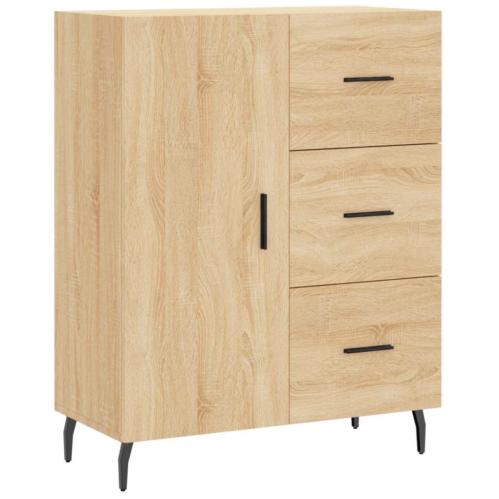 Buffet chêne sonoma 69,5x34x90 cm bois d'ingénierie - XIOS