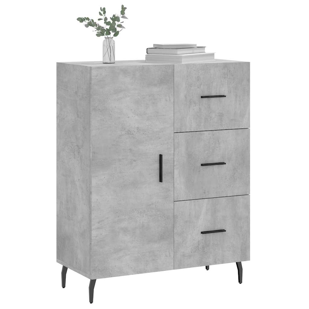 Buffet gris béton 69,5x34x90 cm bois d'ingénierie - XIOS