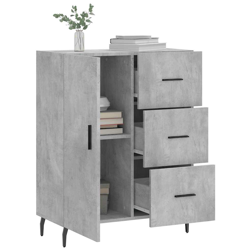 Buffet gris béton 69,5x34x90 cm bois d'ingénierie - XIOS