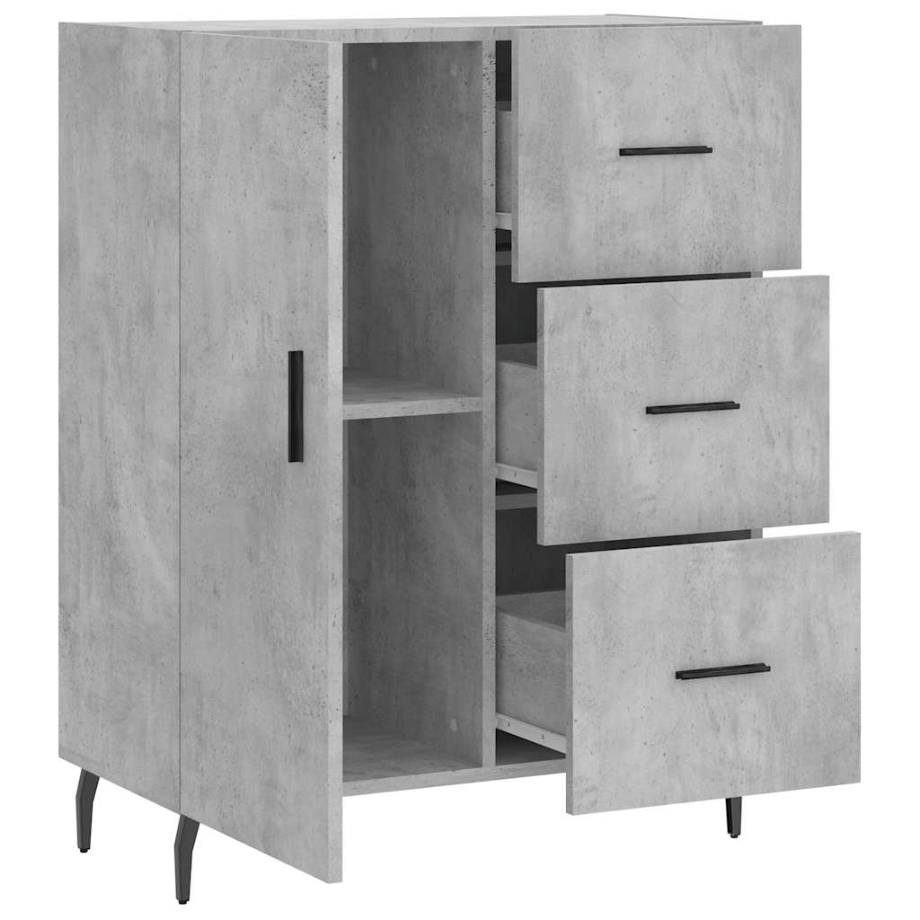 Buffet gris béton 69,5x34x90 cm bois d'ingénierie - XIOS