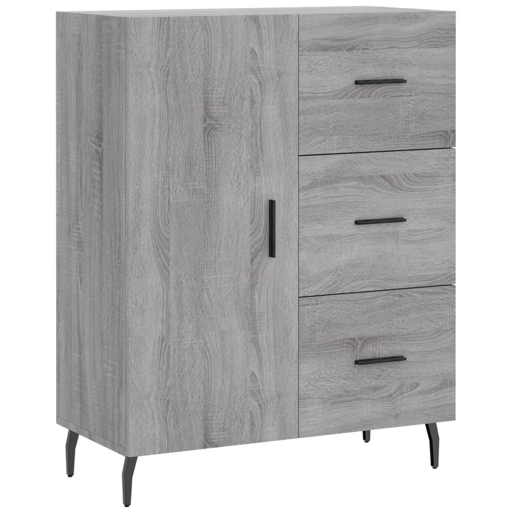Buffet sonoma gris 69,5x34x90 cm bois d'ingénierie - XIOS