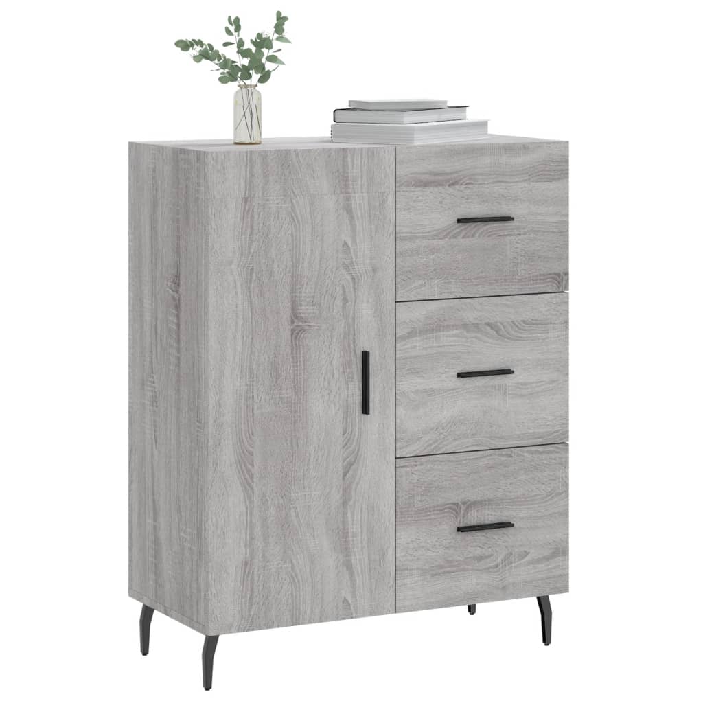 Buffet sonoma gris 69,5x34x90 cm bois d'ingénierie - XIOS