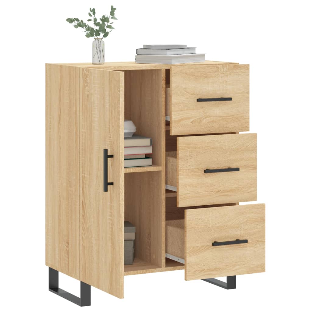 Buffet chêne sonoma 69,5x34x90 cm bois d'ingénierie - XIOS