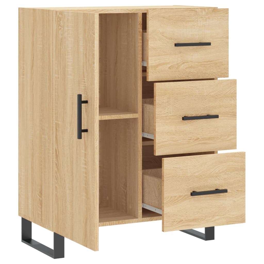 Buffet chêne sonoma 69,5x34x90 cm bois d'ingénierie - XIOS