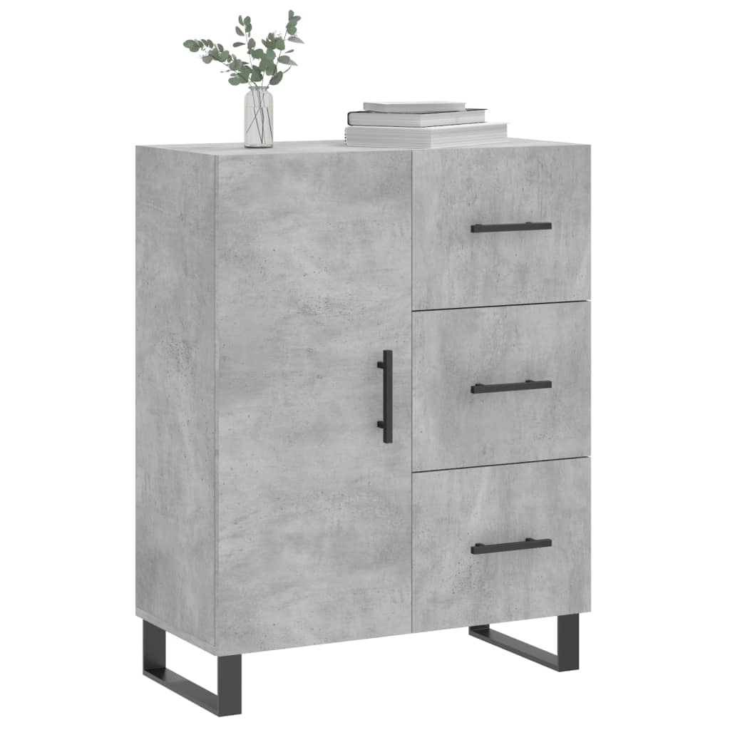 Buffet gris béton 69,5x34x90 cm bois d'ingénierie - XIOS