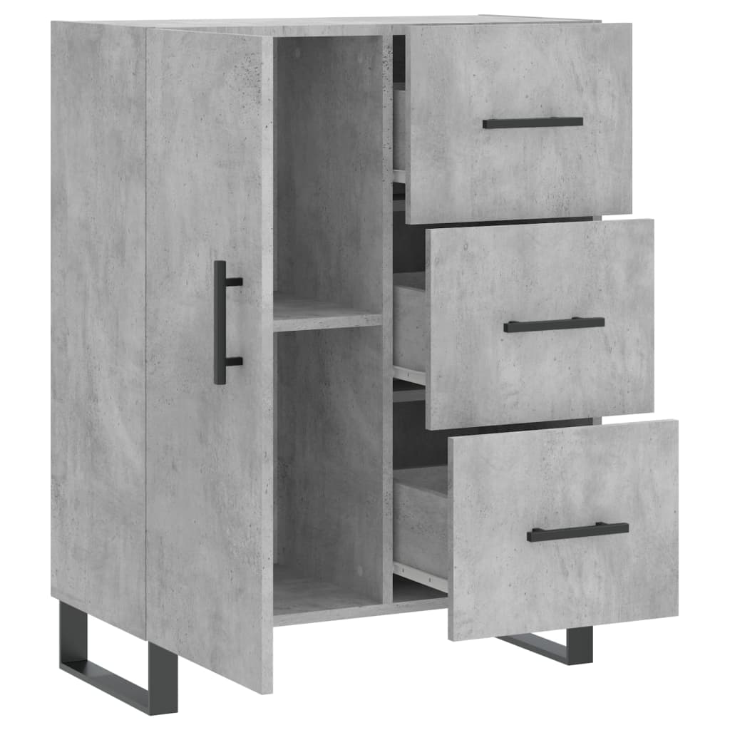 Buffet gris béton 69,5x34x90 cm bois d'ingénierie - XIOS