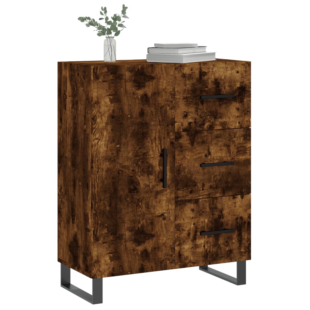 Buffet chêne fumé 69,5x34x90 cm bois d'ingénierie - XIOS