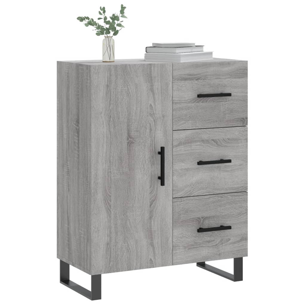 Buffet sonoma gris 69,5x34x90 cm bois d'ingénierie - XIOS