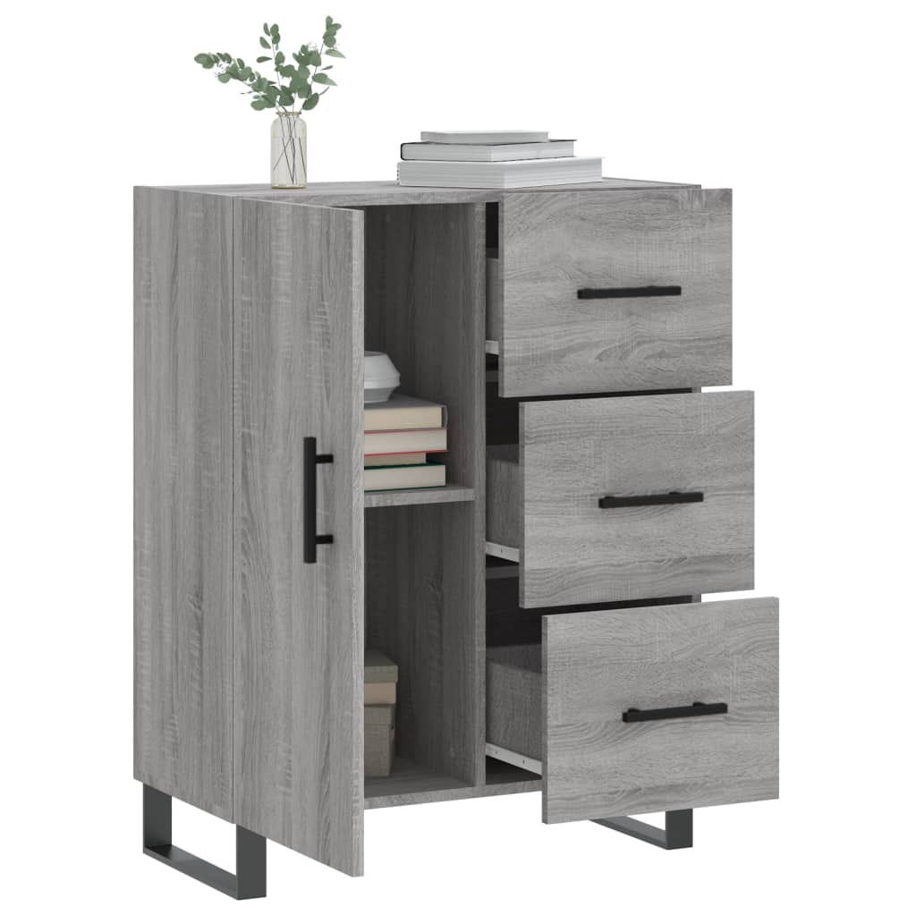 Buffet sonoma gris 69,5x34x90 cm bois d'ingénierie - XIOS