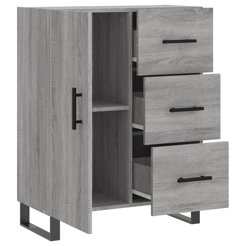 Buffet sonoma gris 69,5x34x90 cm bois d'ingénierie - XIOS