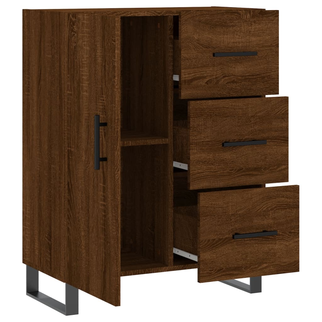 Buffet chêne marron 69,5x34x90 cm bois d'ingénierie - XIOS