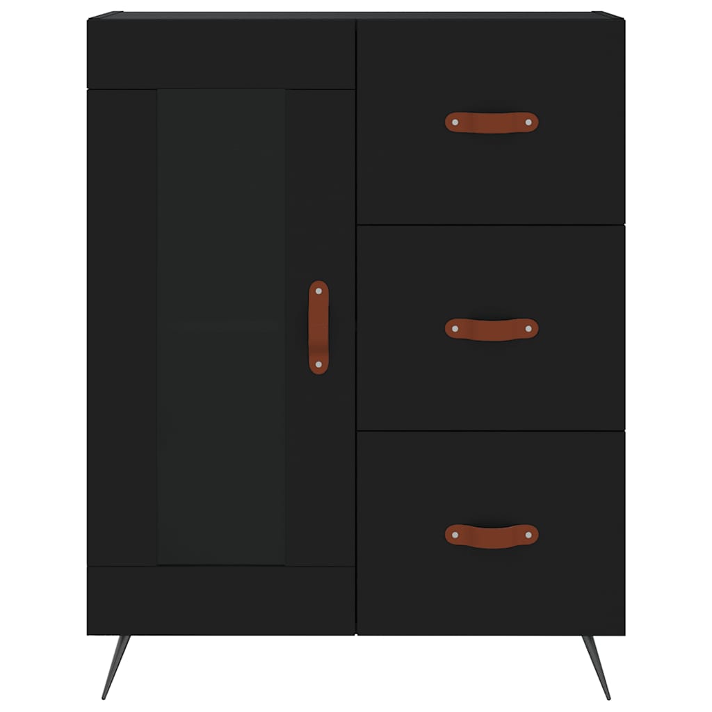Buffet noir 69,5x34x90 cm bois d'ingénierie - XIOS