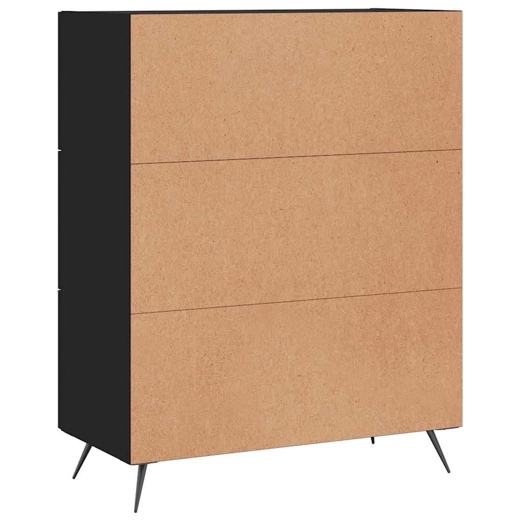 Buffet noir 69,5x34x90 cm bois d'ingénierie - XIOS
