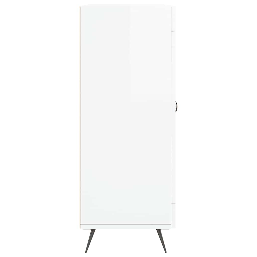 Buffet Blanc brillant 69,5x34x90 cm Bois d'ingénierie - XIOS