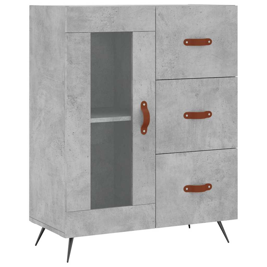 Buffet gris béton 69,5x34x90 cm bois d'ingénierie - XIOS