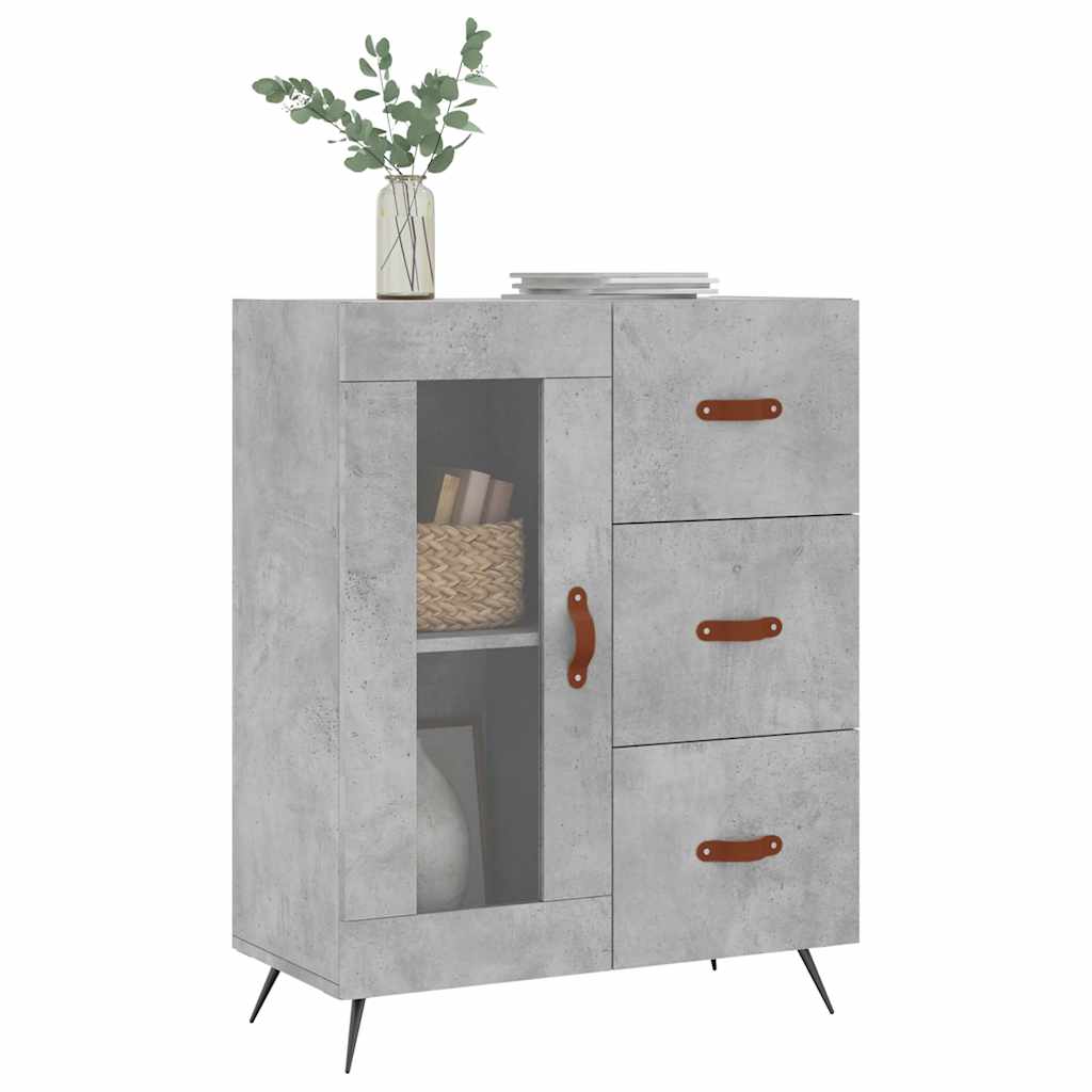 Buffet gris béton 69,5x34x90 cm bois d'ingénierie - XIOS