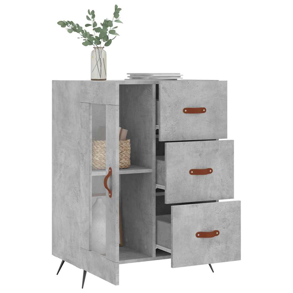 Buffet gris béton 69,5x34x90 cm bois d'ingénierie - XIOS