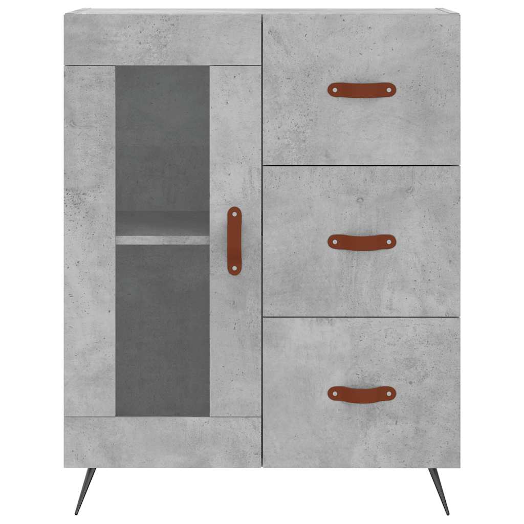 Buffet gris béton 69,5x34x90 cm bois d'ingénierie - XIOS