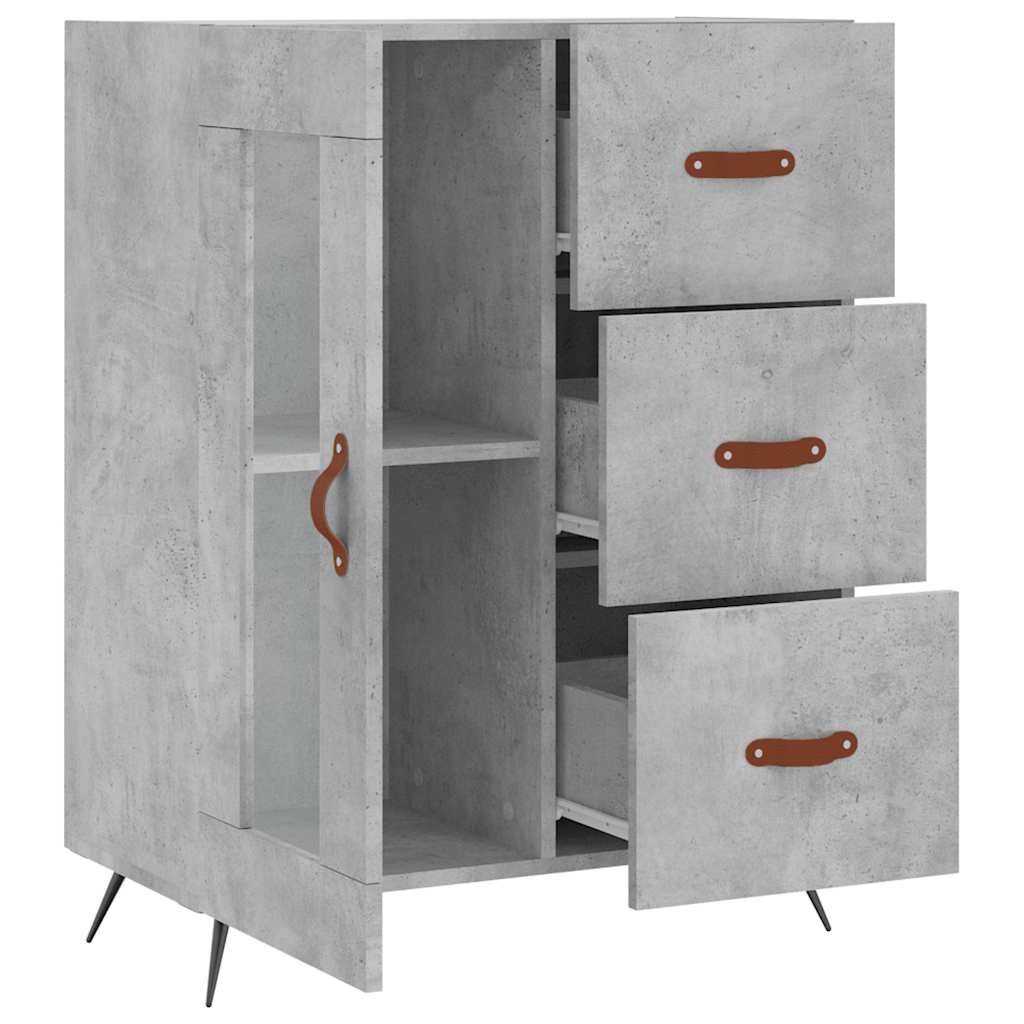 Buffet gris béton 69,5x34x90 cm bois d'ingénierie - XIOS