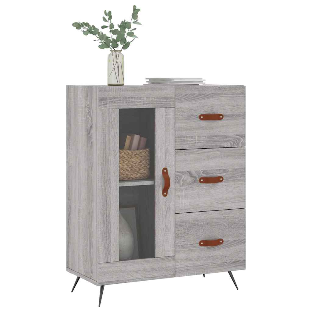 Buffet sonoma gris 69,5x34x90 cm bois d'ingénierie - XIOS