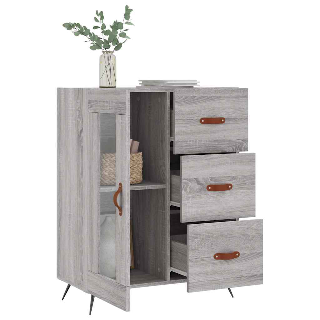 Buffet sonoma gris 69,5x34x90 cm bois d'ingénierie - XIOS