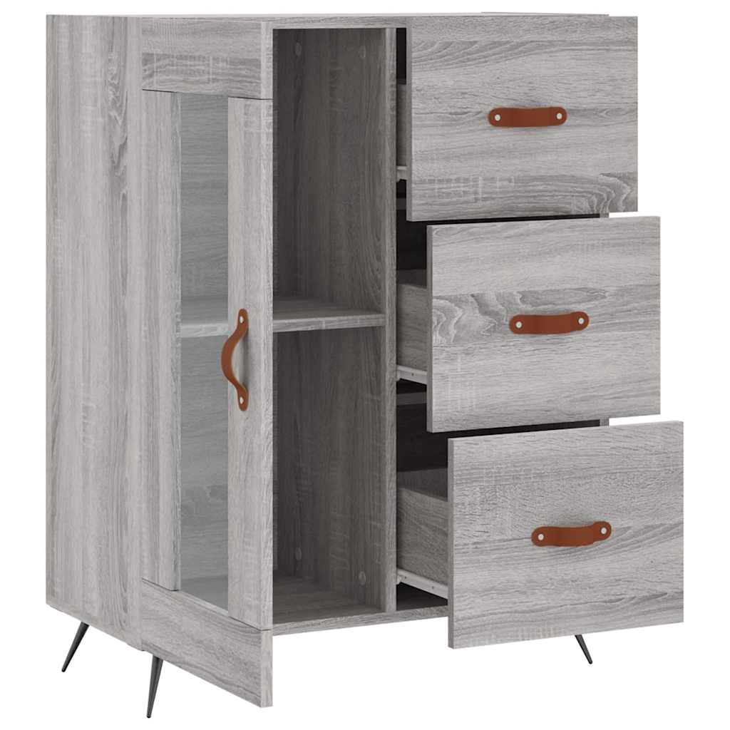 Buffet sonoma gris 69,5x34x90 cm bois d'ingénierie - XIOS