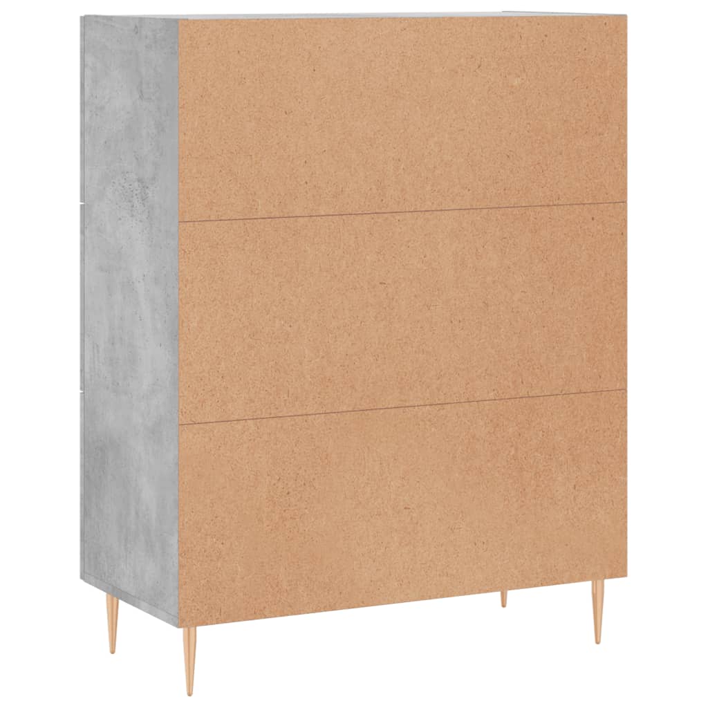 Buffet gris béton 69,5x34x90 cm bois d'ingénierie - XIOS