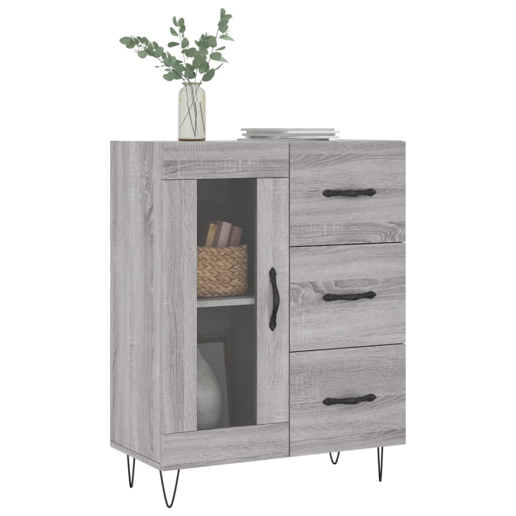 Buffet sonoma gris 69,5x34x90 cm bois d'ingénierie - XIOS