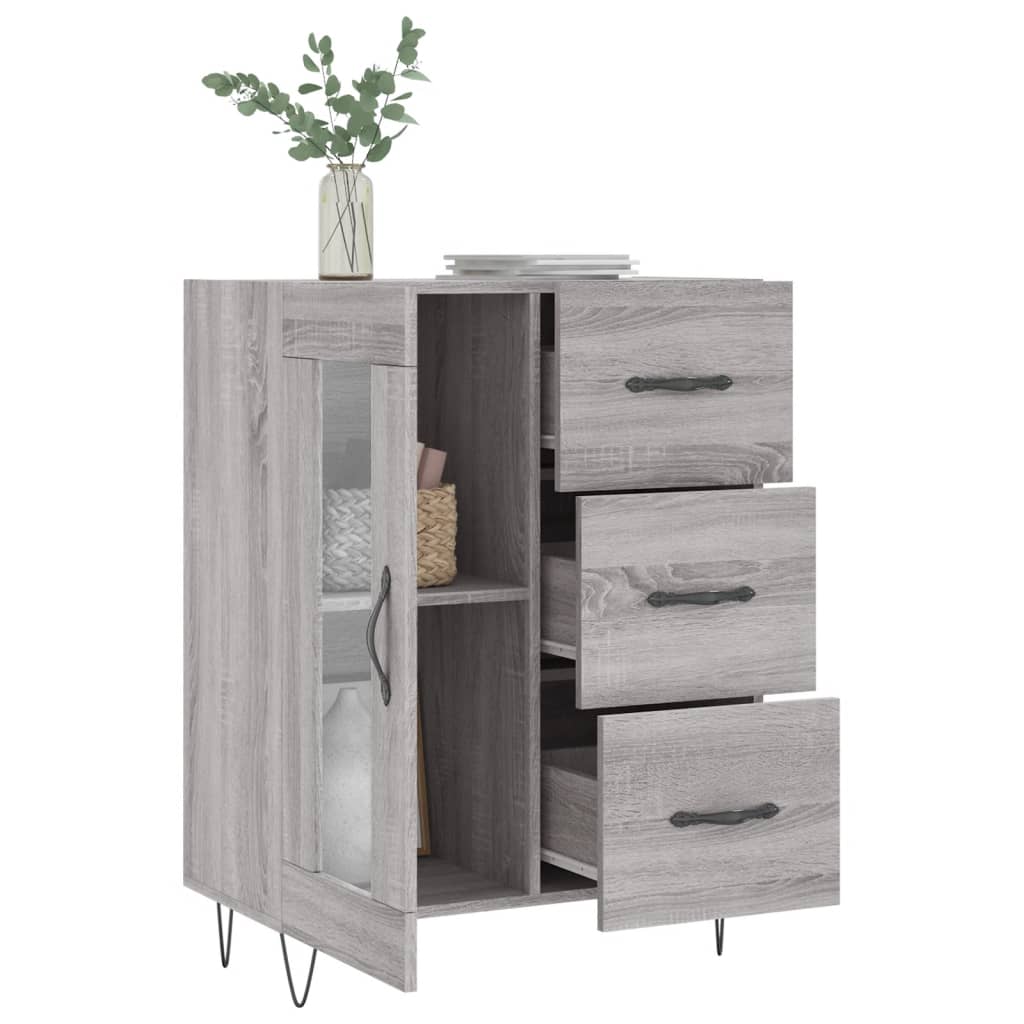 Buffet sonoma gris 69,5x34x90 cm bois d'ingénierie - XIOS