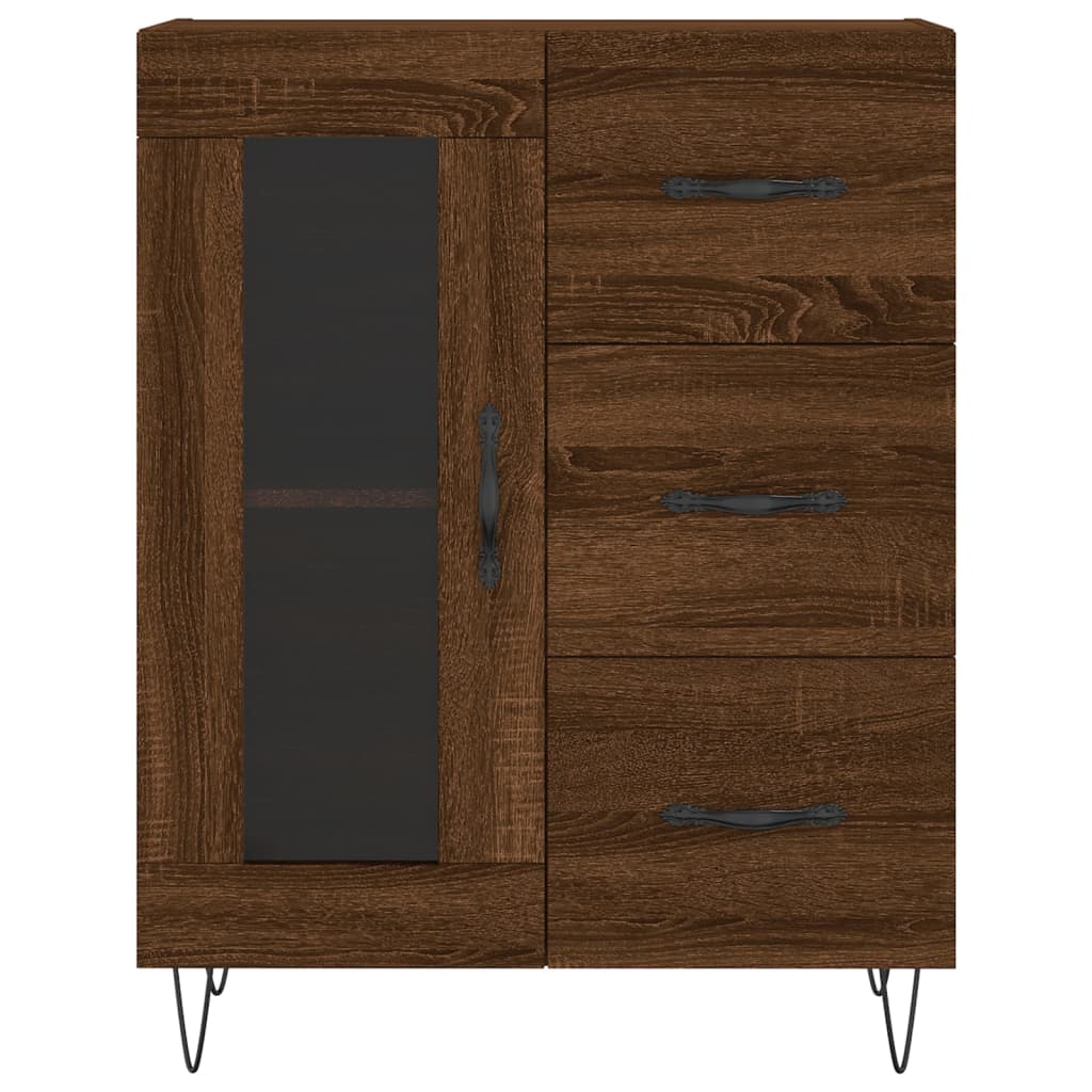 Buffet chêne marron 69,5x34x90 cm bois d'ingénierie - XIOS