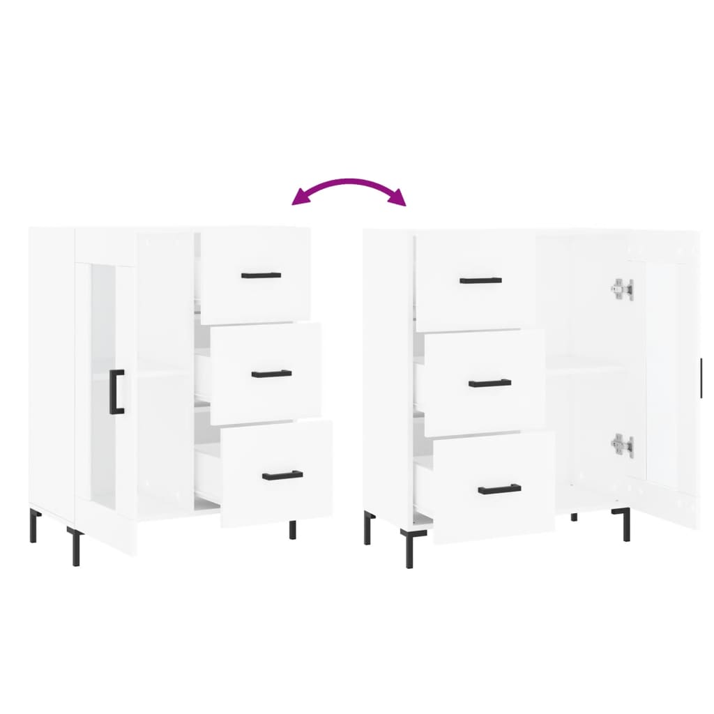 Buffet blanc 69,5x34x90 cm bois d'ingénierie - XIOS