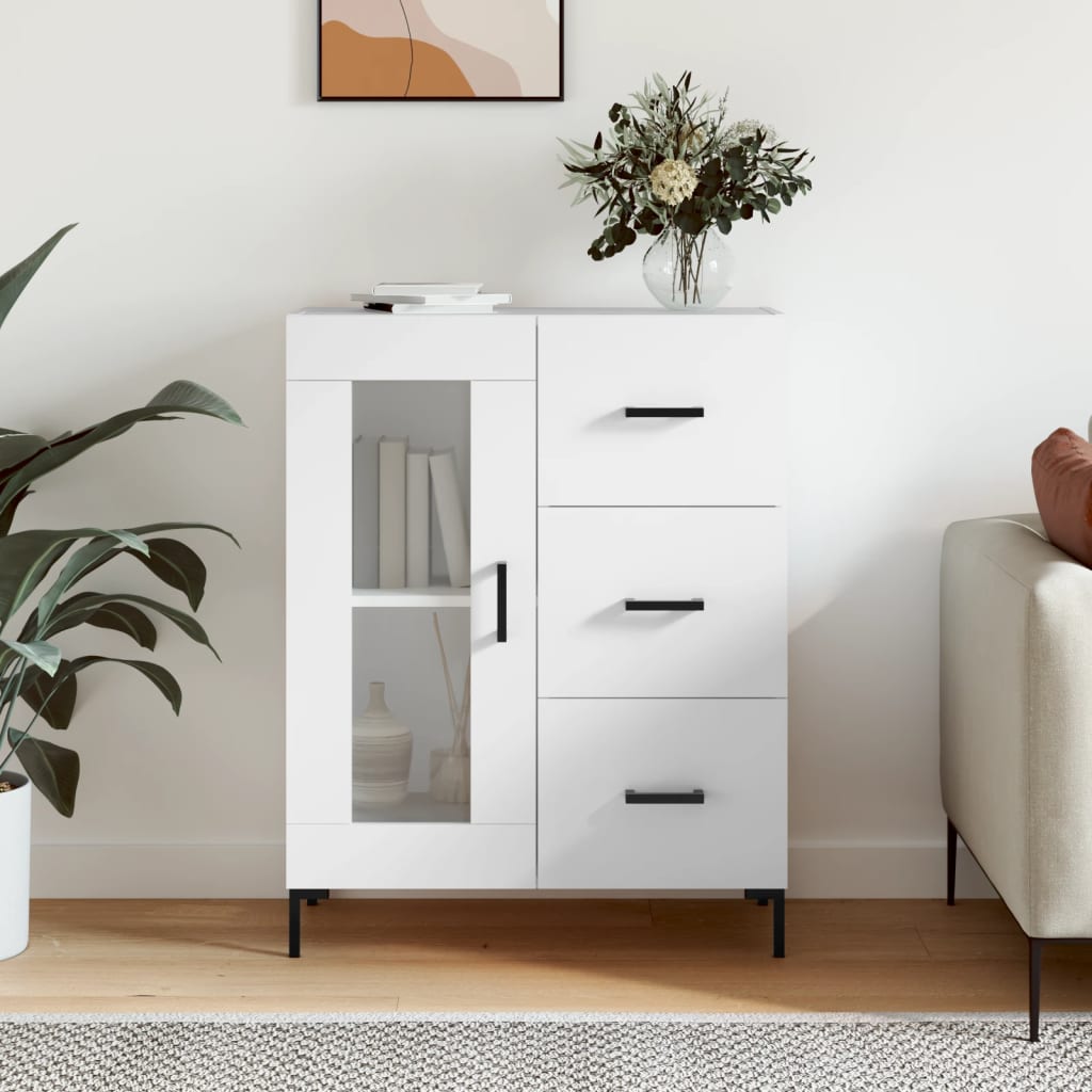 Buffet blanc 69,5x34x90 cm bois d'ingénierie - XIOS