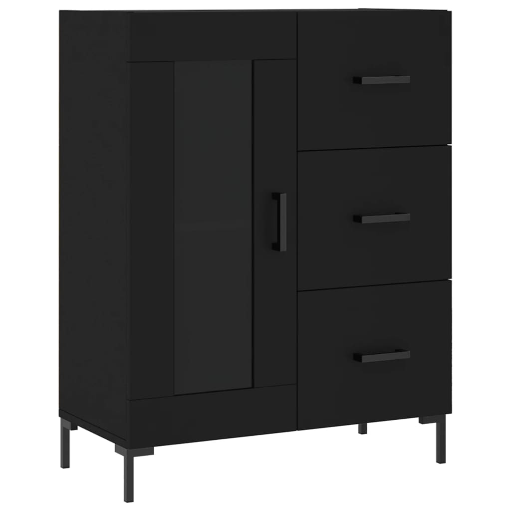 Buffet noir 69,5x34x90 cm bois d'ingénierie - XIOS