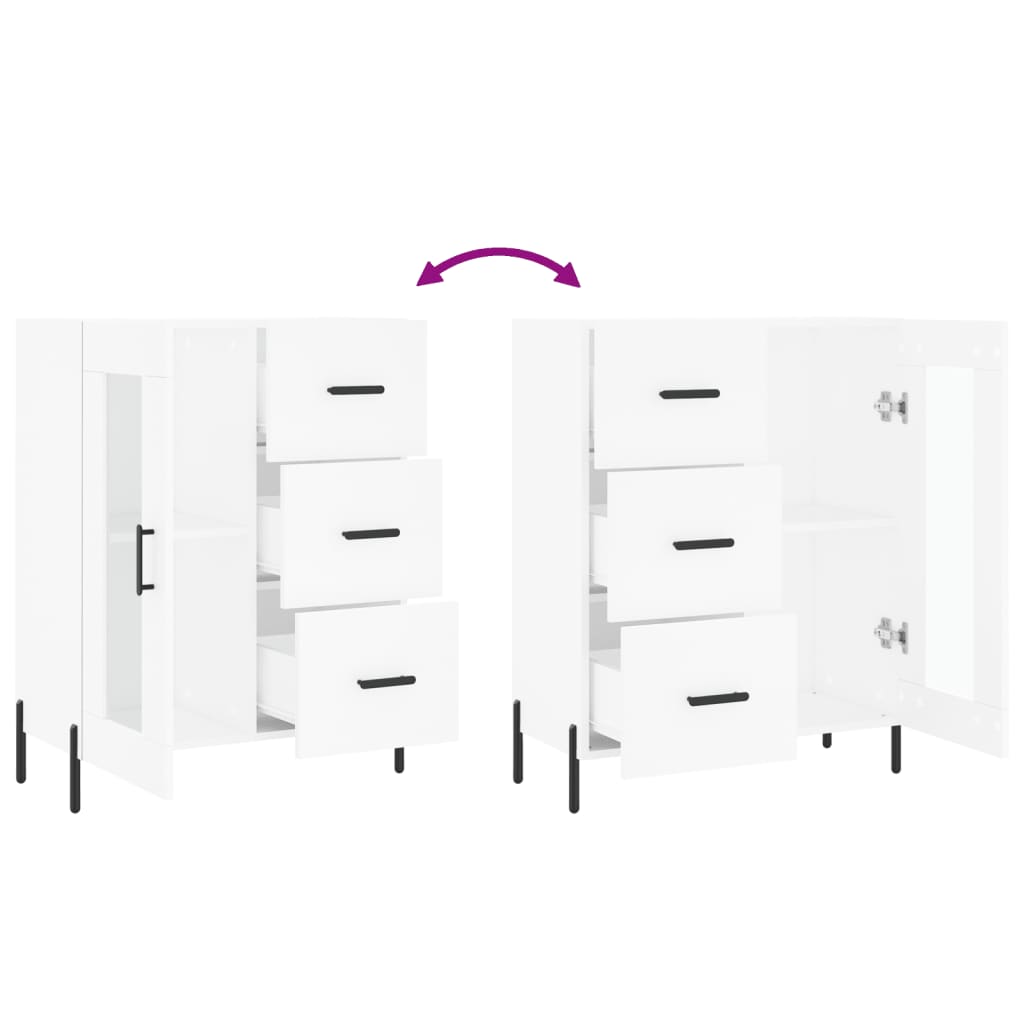 Buffet blanc 69,5x34x90 cm bois d'ingénierie - XIOS