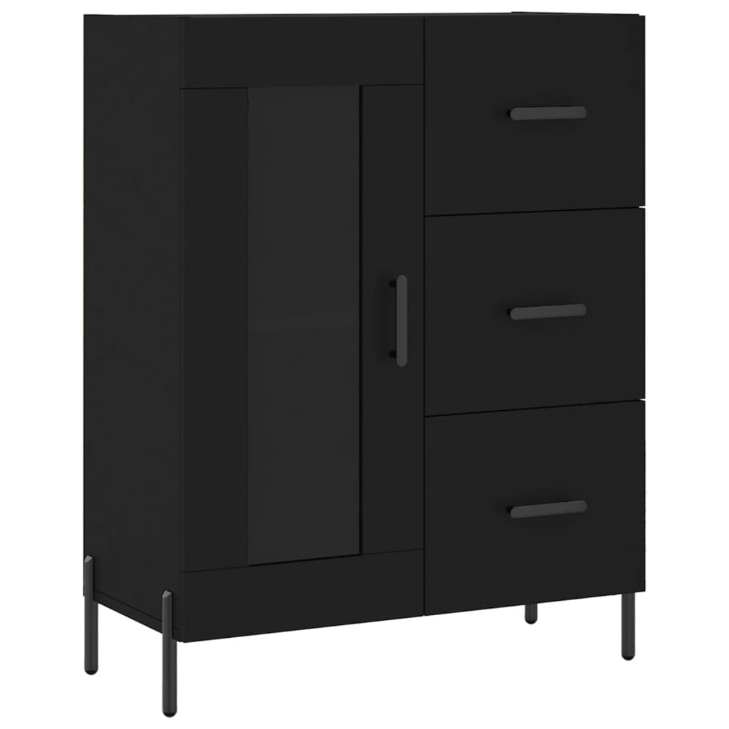 Buffet noir 69,5x34x90 cm bois d'ingénierie - XIOS
