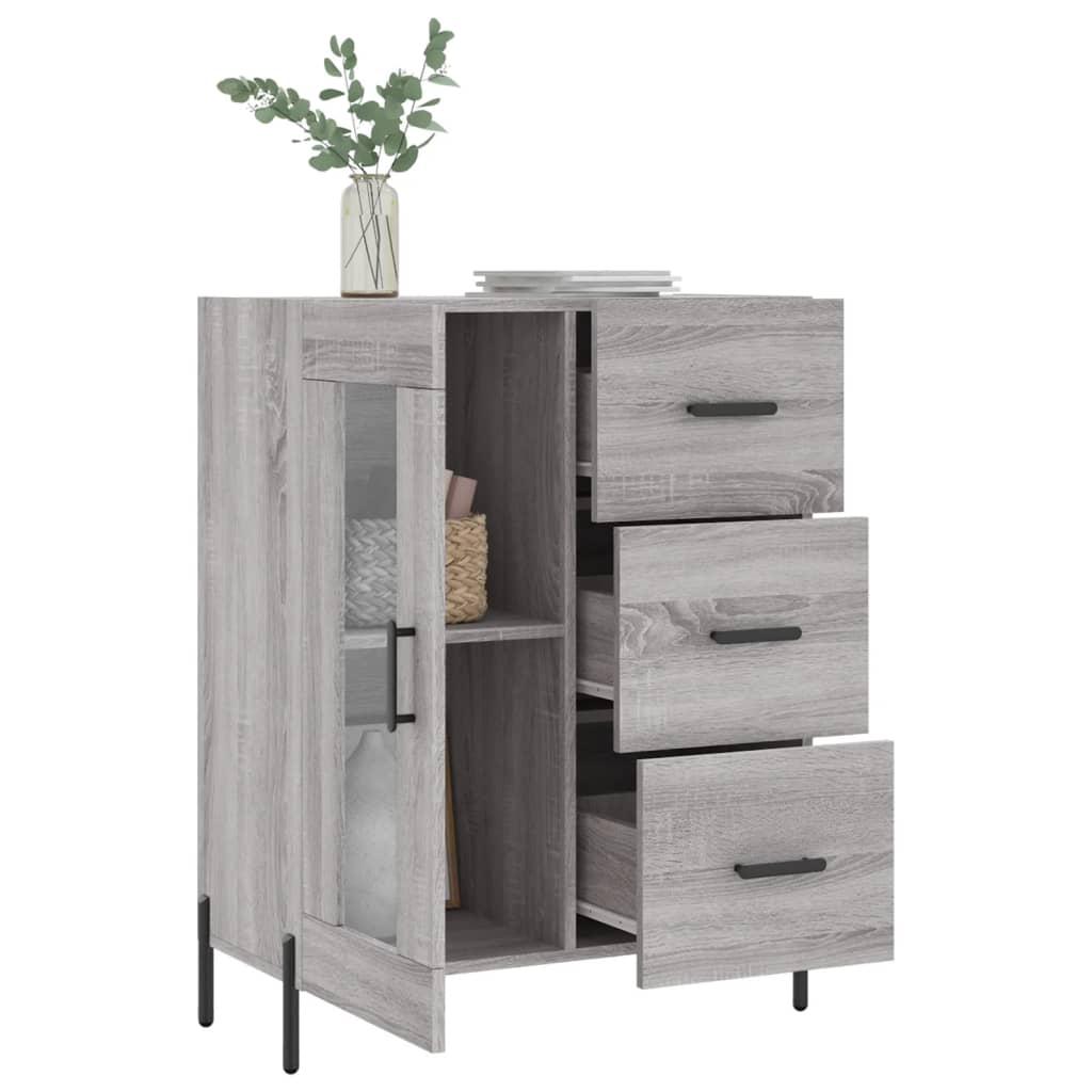 Buffet sonoma gris 69,5x34x90 cm bois d'ingénierie - XIOS