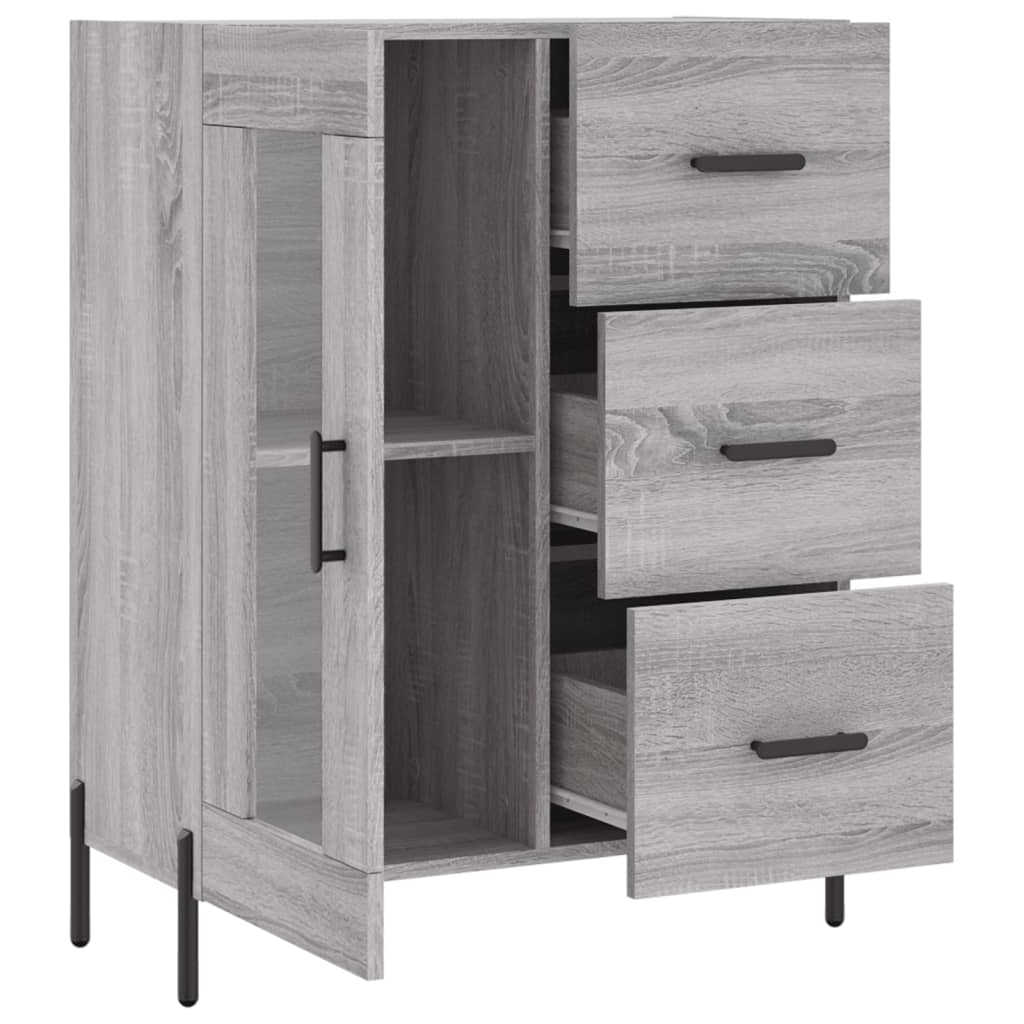 Buffet sonoma gris 69,5x34x90 cm bois d'ingénierie - XIOS