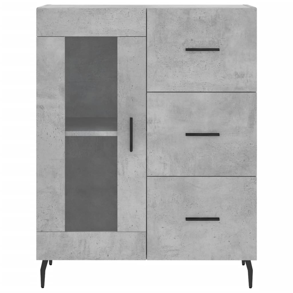 Buffet gris béton 69,5x34x90 cm bois d'ingénierie - XIOS