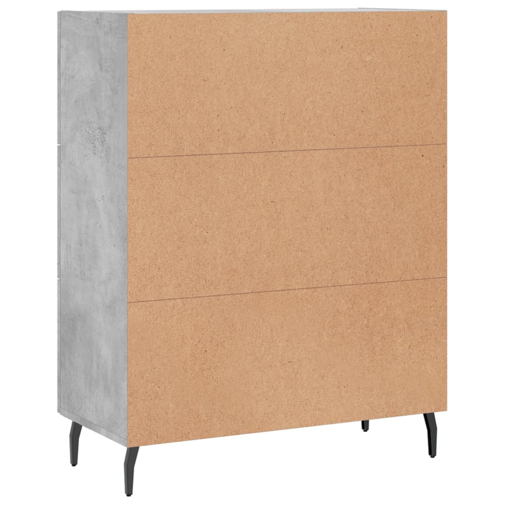 Buffet gris béton 69,5x34x90 cm bois d'ingénierie - XIOS