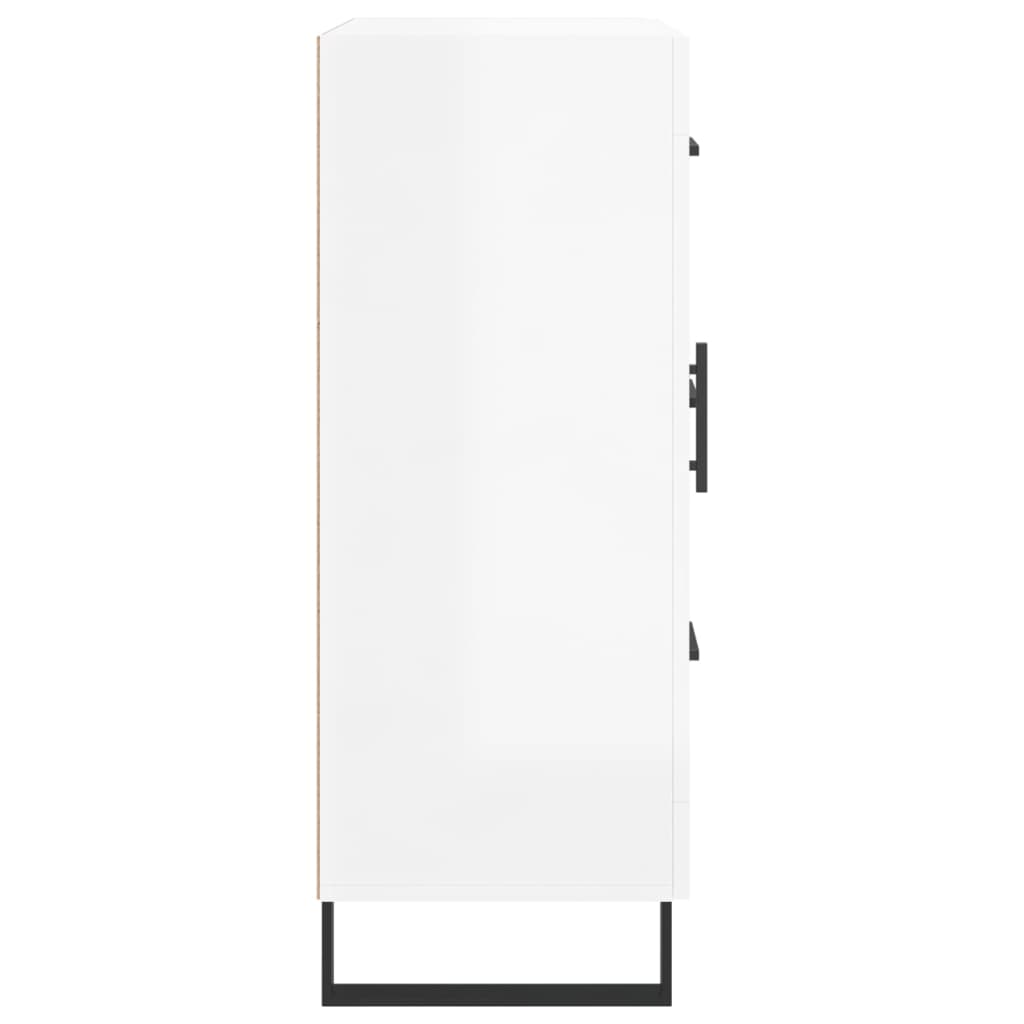 Buffet Blanc brillant 69,5x34x90 cm Bois d'ingénierie - XIOS