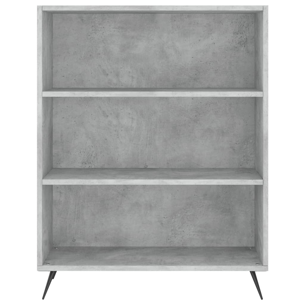 Bibliothèque gris béton 69,5x32,5x90 cm bois d'ingénierie - XIOS