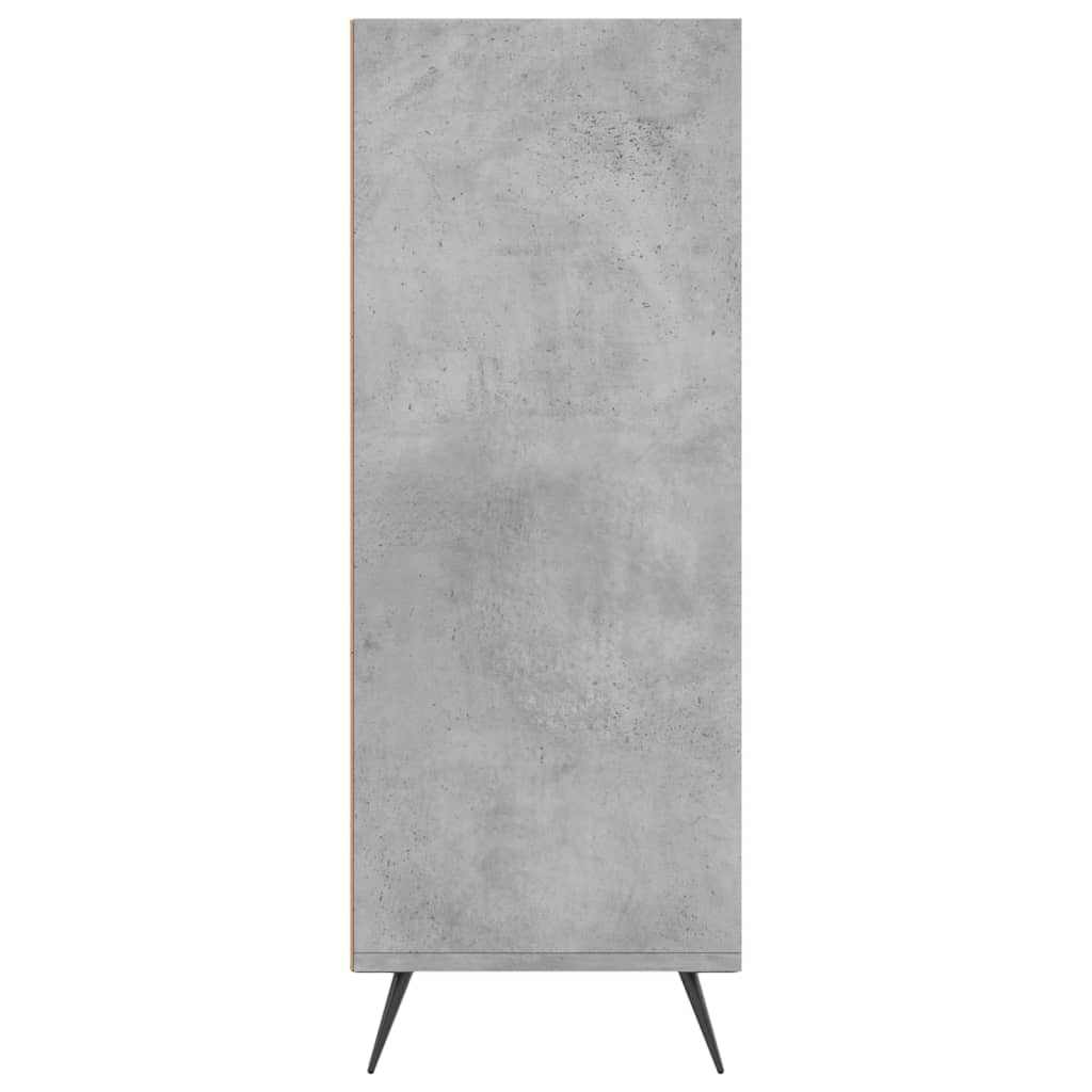 Bibliothèque gris béton 69,5x32,5x90 cm bois d'ingénierie - XIOS