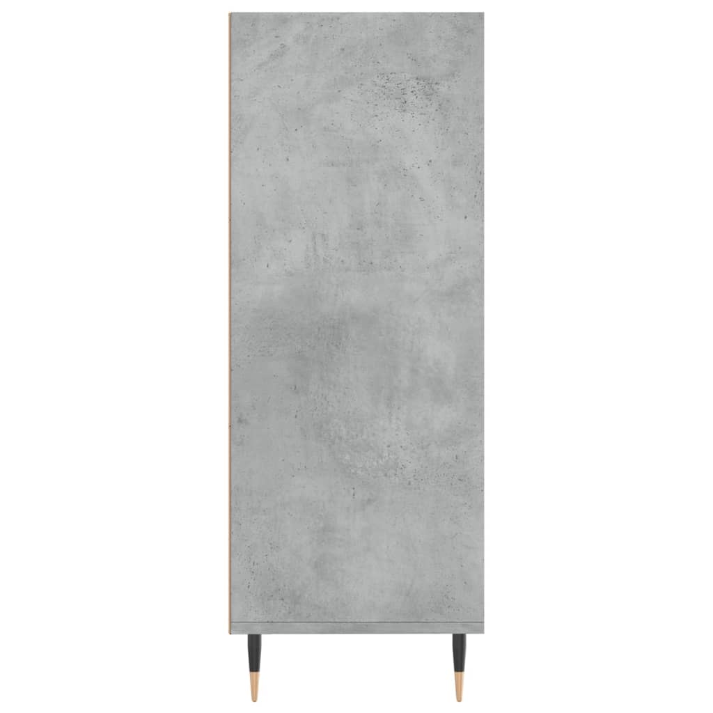 Bibliothèque gris béton 69,5x32,5x90 cm bois d'ingénierie - XIOS