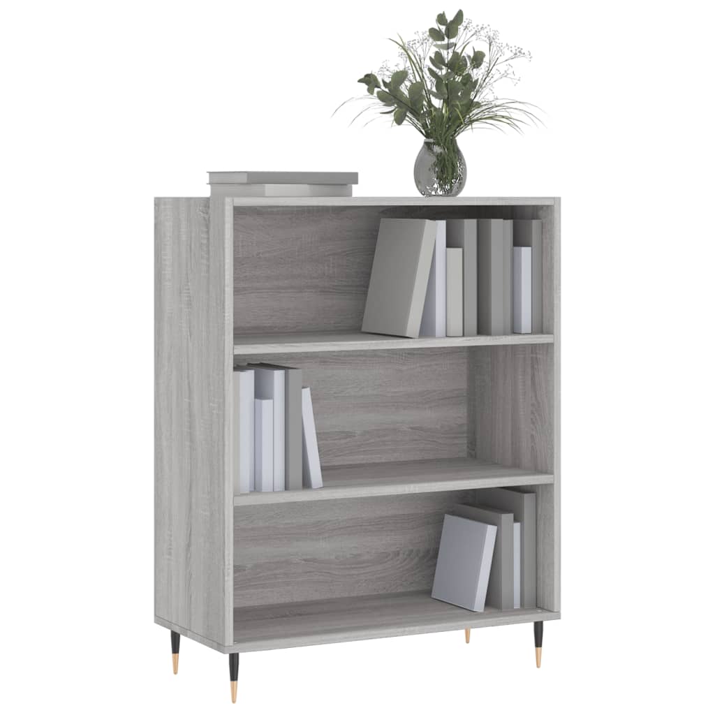 Bibliothèque sonoma gris 69,5x32,5x90 cm bois d'ingénierie - XIOS