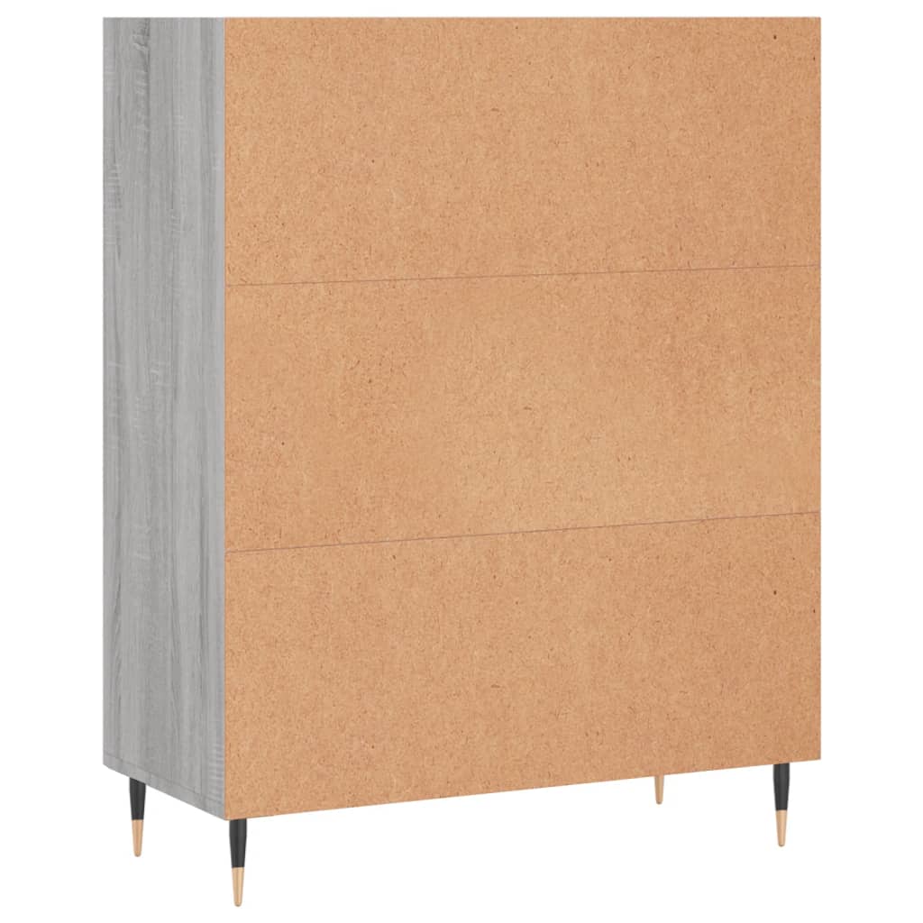 Bibliothèque sonoma gris 69,5x32,5x90 cm bois d'ingénierie - XIOS