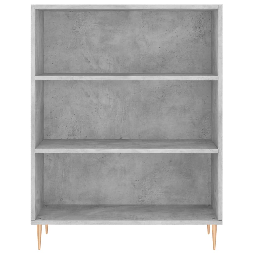 Bibliothèque gris béton 69,5x32,5x90 cm bois d'ingénierie - XIOS