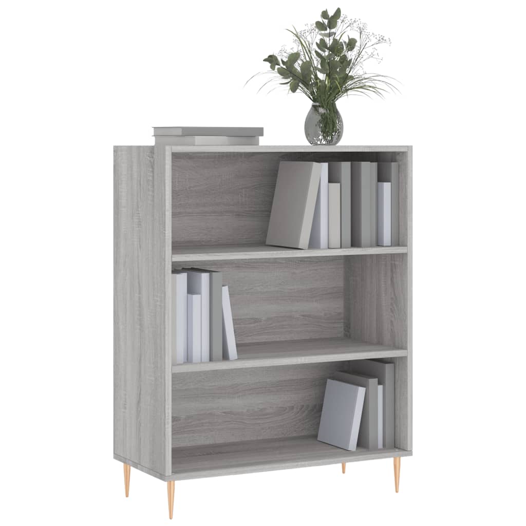 Bibliothèque sonoma gris 69,5x32,5x90 cm bois d'ingénierie - XIOS